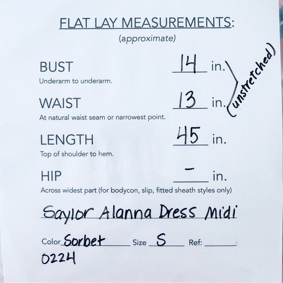 Saylor Alanna Midi Dress Sorbet Stripe Size Small - Picture 9 of 9